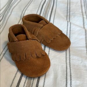 Wonder Nation Brown Moccasins with Fringe and Soft Sole